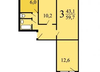 Сдаю 3-комнатную квартиру, 58.7 м2, Зеленоград, Зеленоград, к424В