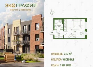 Продажа 1-комнатной квартиры, 24.7 м2, Ленинградская область