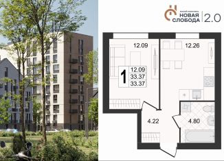 Продажа 1-комнатной квартиры, 33.4 м2, Муром