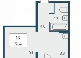 Продаю 1-комнатную квартиру, 31.4 м2, Новосибирск, метро Площадь Маркса