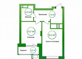 Продаю 1-ком. квартиру, 40.6 м2, Астраханская область, улица Пестеля, 19