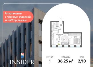 Продается 1-комнатная квартира, 36.3 м2, Москва, Автозаводская улица, 24к1