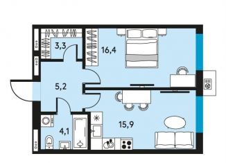 Продается 2-ком. квартира, 44.9 м2, Пермь, Ленинский район, улица Луначарского, 97