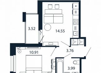 Продам однокомнатную квартиру, 35 м2, городской посёлок Новоселье