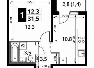 Продается 1-комнатная квартира, 31.5 м2, Ленинский городской округ