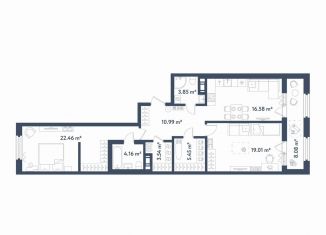 Продаю 2-комнатную квартиру, 90.1 м2, Санкт-Петербург, муниципальный округ Московская Застава