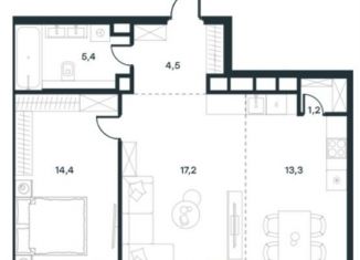 Продаю 2-ком. квартиру, 56 м2, Москва, метро Шелепиха, Причальный проезд, 10к1