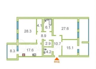 Продается трехкомнатная квартира, 146 м2, Тюменская область, Минская улица, 65к2