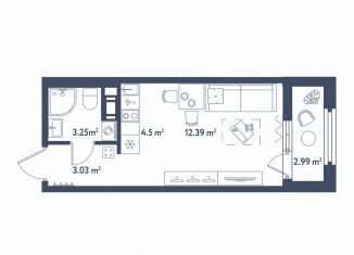 Продаю квартиру студию, 24.7 м2, Санкт-Петербург, метро Электросила