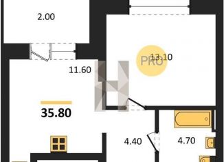 Продажа однокомнатной квартиры, 35.8 м2, Новосибирск, Первомайский район