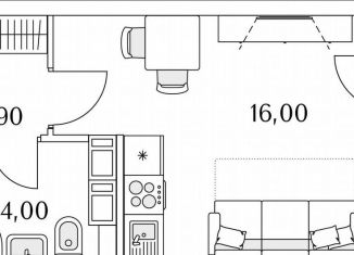 Продаю квартиру студию, 24.3 м2, Санкт-Петербург, метро Комендантский проспект, Планерная улица, 99