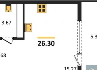 Квартира на продажу студия, 26.3 м2, Воронеж, набережная Чуева, 7