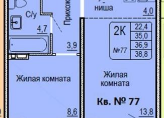 Продаю однокомнатную квартиру, 36 м2, Новосибирск, метро Площадь Маркса, улица Сибиряков-Гвардейцев, 53/9