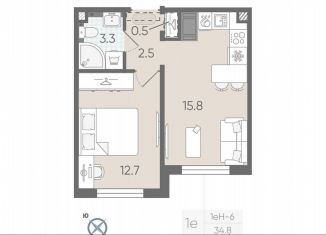 Продам 1-комнатную квартиру, 34.8 м2, Санкт-Петербург, Красногвардейский район