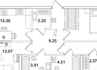 Продаю 3-комнатную квартиру, 83.4 м2, Санкт-Петербург, Кубинская улица, 82к3с1, метро Звёздная