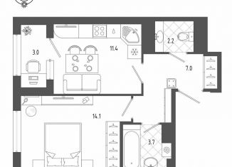 Продается 1-комнатная квартира, 35.1 м2, Санкт-Петербург, Измайловский бульвар, 11, Адмиралтейский район